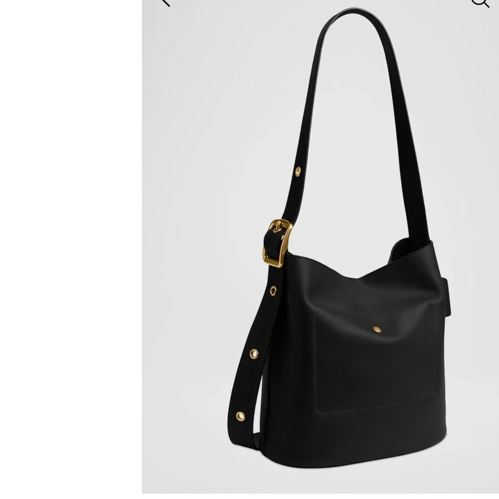 Coach Bleecker Grain Leather Black‎ bucket bag